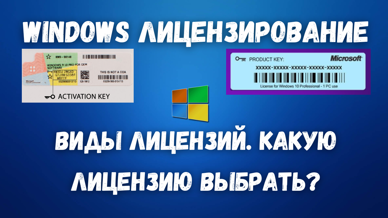 Лицензирование Windows на примере ОС Windows 10. Виды лицензий и какую выбрать