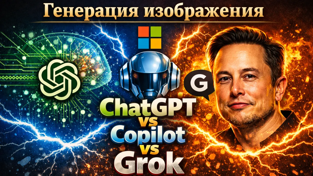 ChatGPT vs Copilot vs Grok — кто лучше генерирует изображения?