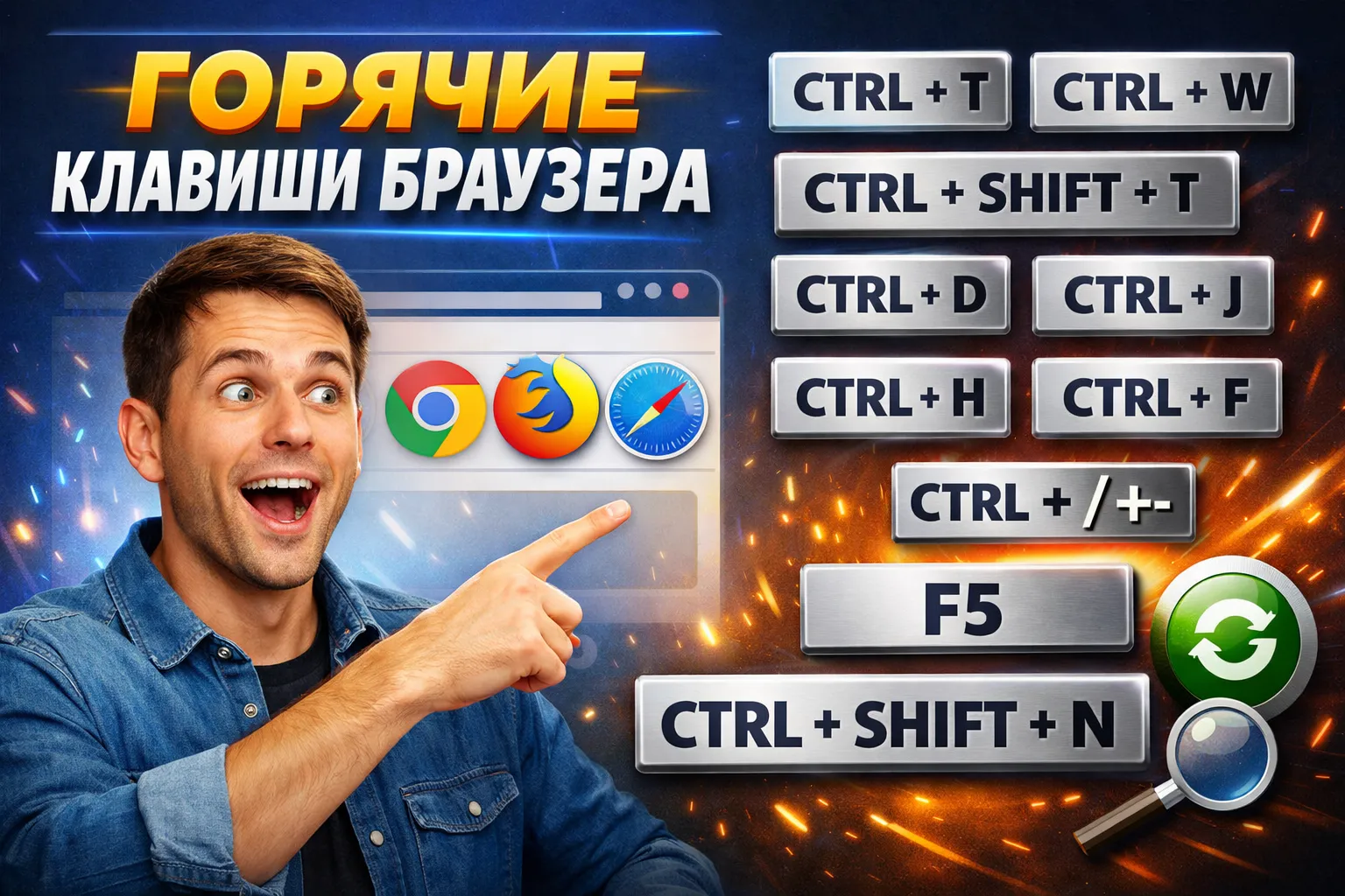 ТОП 10 горячих клавиш для браузера: Ctrl + T, Ctrl + W, Ctrl + Shift + T и другие – ускорьте работу в интернете